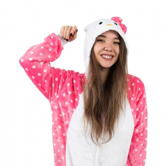 Кигуруми Hello Kitty в горошек XS (135-145 см)-6